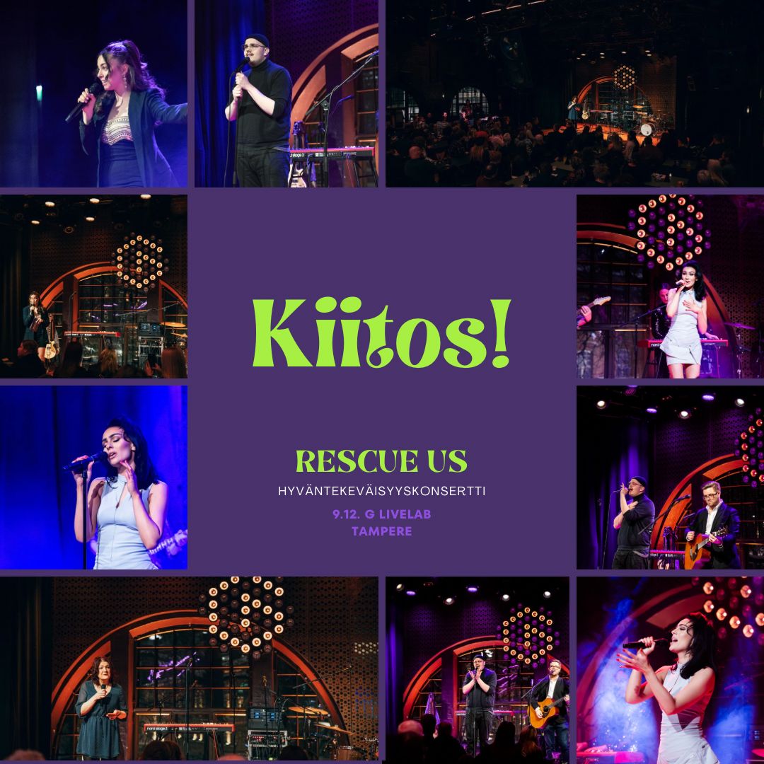 Kiitos Rescue Us – hyväntekeväisyyskonserttiin osallistumisesta!